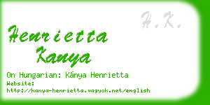 henrietta kanya business card